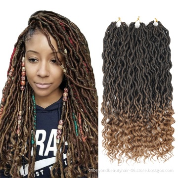africa twist curly faux locs crochet Synthetic hair extensions goddess faux braid dreadlocks Box Braids
